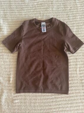 Women’s Brown Short-Sleeve Thermal Tee